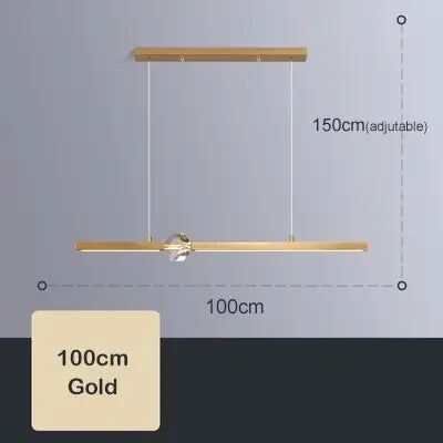 Minimalist Luxury Crystal DinnigvTable LED Island Pendant Lamp Ebbe SPINGAR.COM