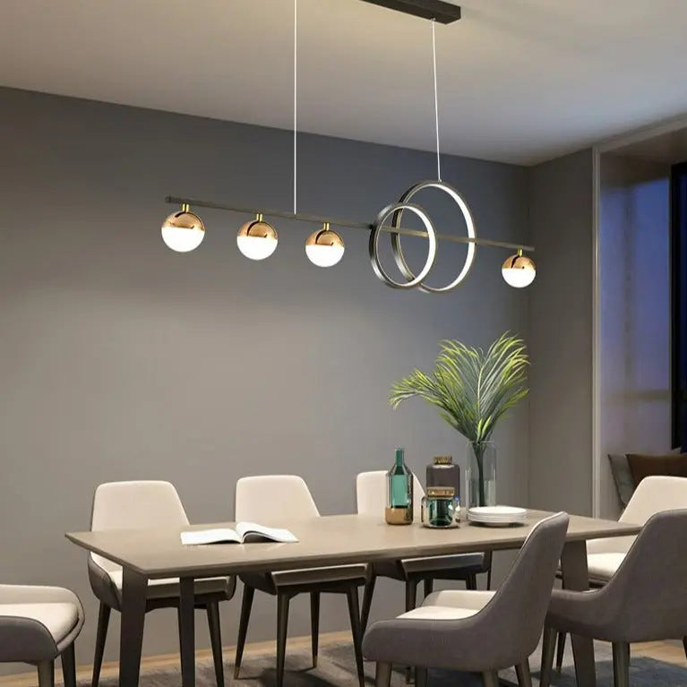 Nordic Rectangular Dining Table LED Island Pendant lamp Danby SPINGAR.COM