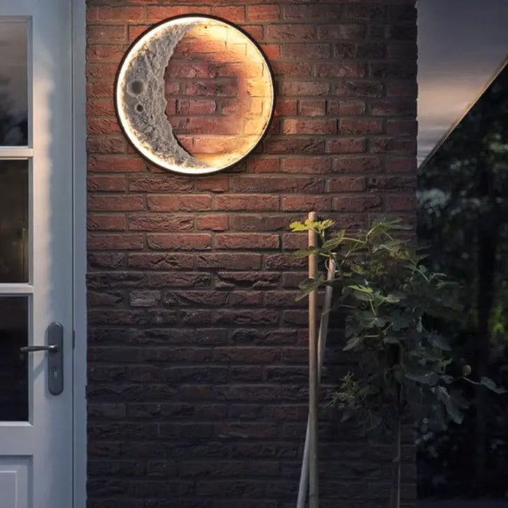 LED Indoor/Outdoor Wall Moon Lamp SPINGAR.COM