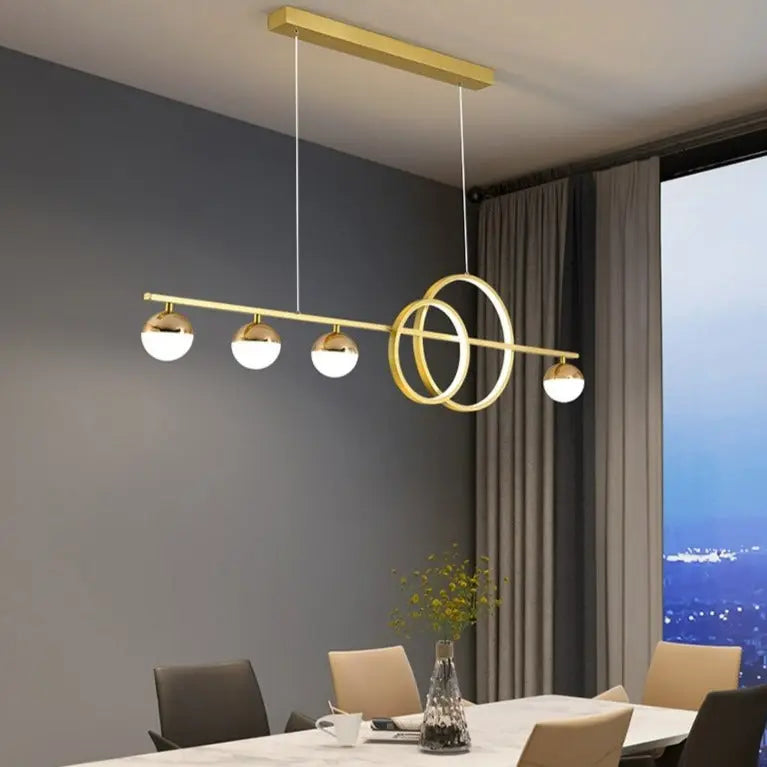Nordic Rectangular Dining Table LED Island Pendant lamp Danby SPINGAR.COM