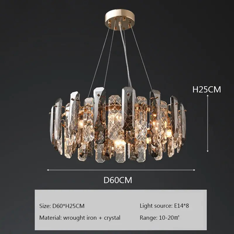 Smoke Grey Crystal Chandelier Timothy™ SPINGAR.COM