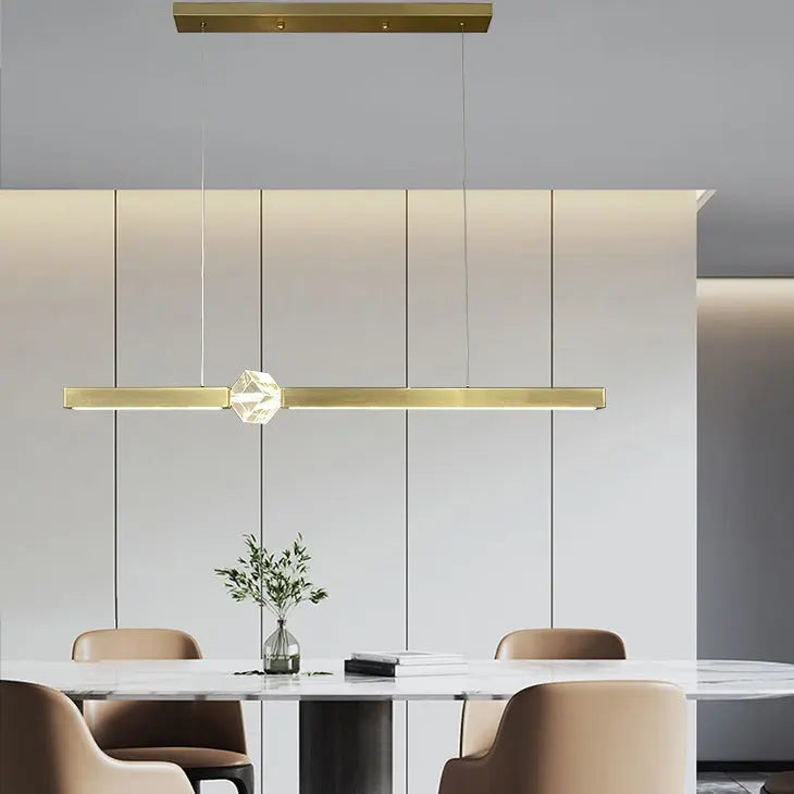 Minimalist Luxury Crystal DinnigvTable LED Island Pendant Lamp Ebbe SPINGAR.COM