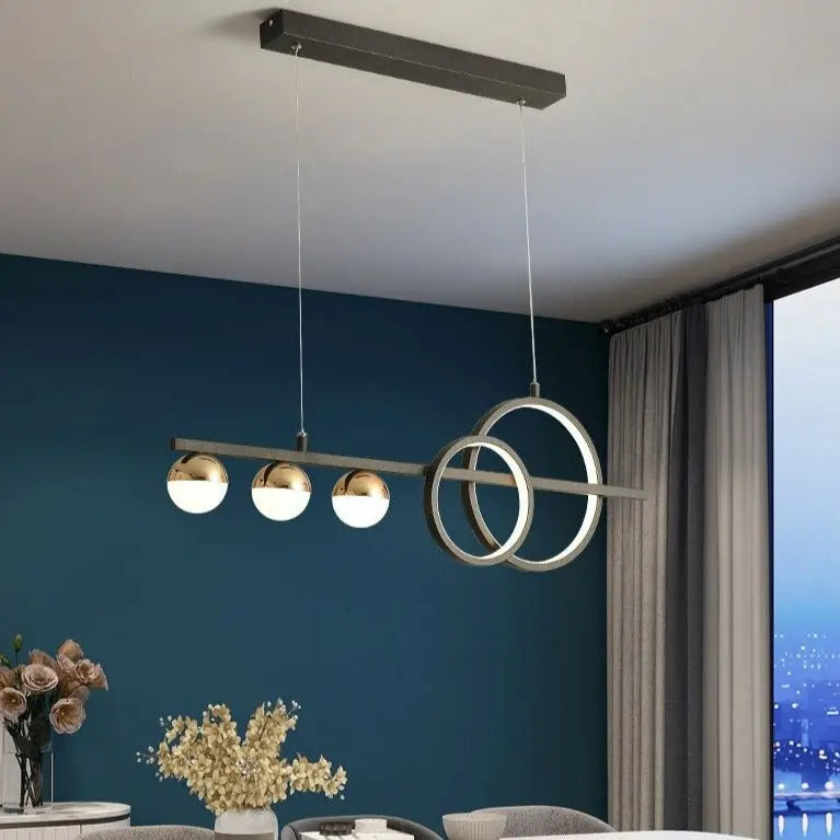 Nordic Rectangular Dining Table LED Island Pendant lamp Danby SPINGAR.COM