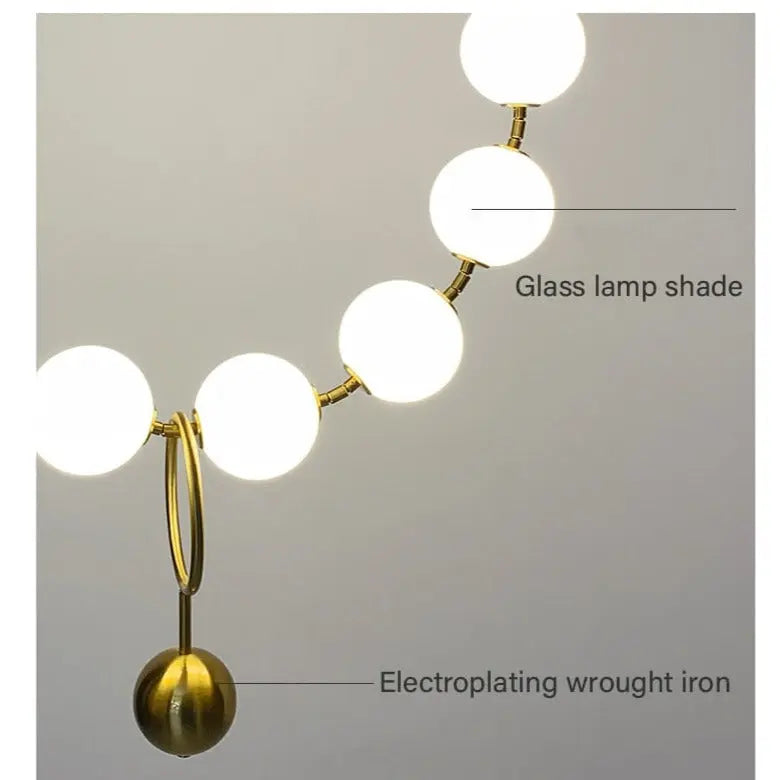 Postmodern Chain-shaped Scandinavian Kitchen Island/ bar LED Lamp Hermann SPINGAR.COM