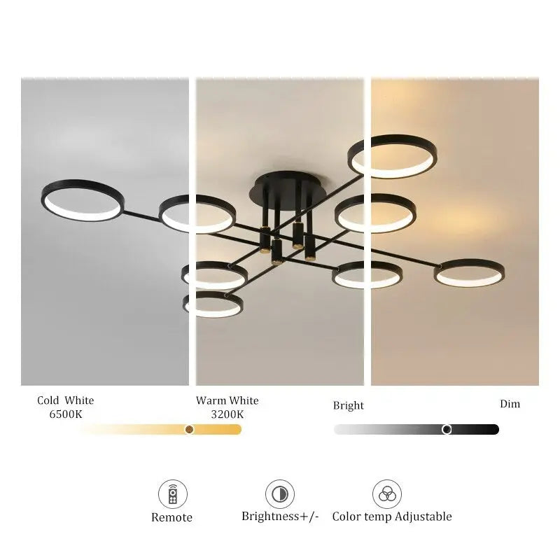 Modern Design LED Dimmable Ceiling Lamp Valdemar SPINGAR.COM