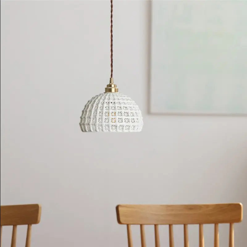Modern LED pendant lamp in ceramic style Agda SPINGAR.COM