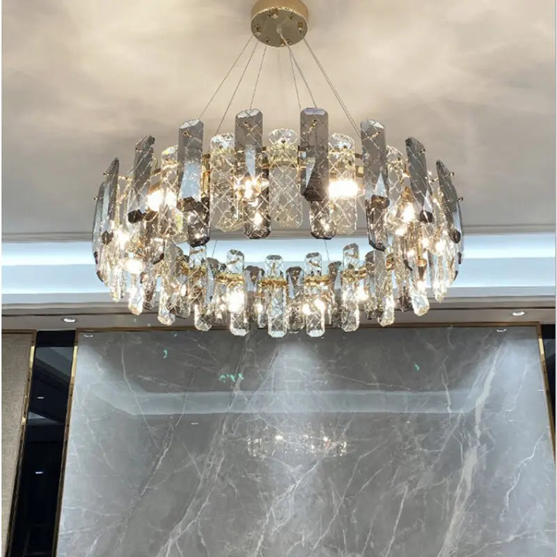 Smoke Grey Crystal Chandelier Timothy™ SPINGAR.COM