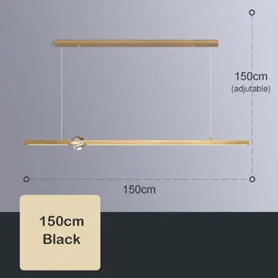 Minimalist Luxury Crystal DinnigvTable LED Island Pendant Lamp Ebbe SPINGAR.COM