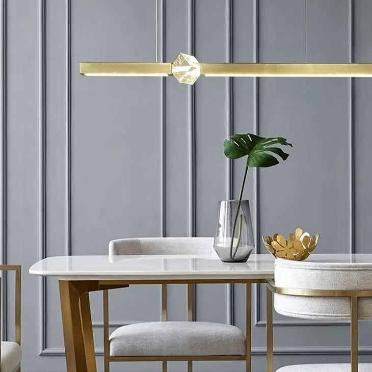 Minimalist Luxury Crystal DinnigvTable LED Island Pendant Lamp Ebbe SPINGAR.COM