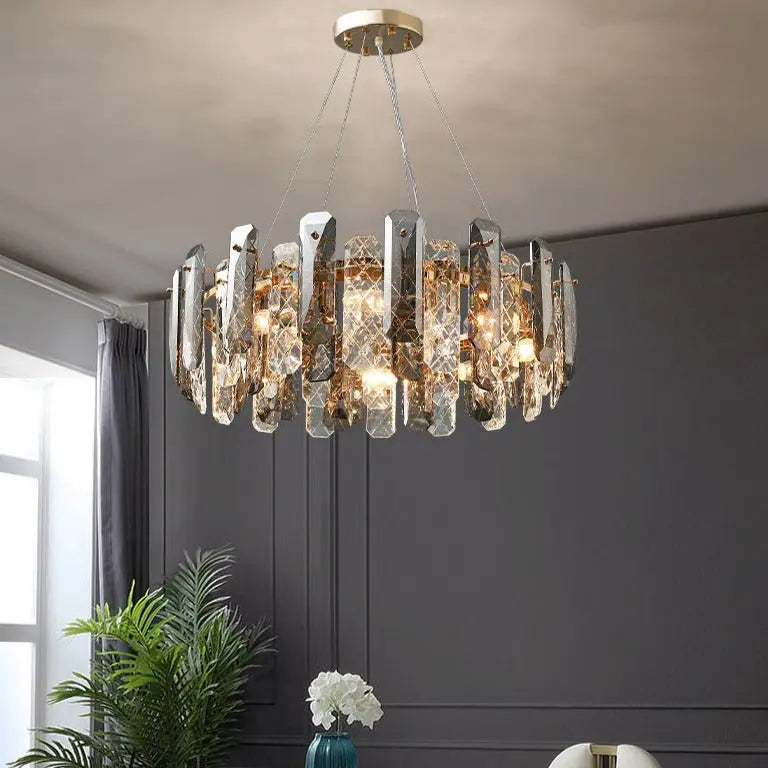 Smoke Grey Crystal Chandelier Timothy™ SPINGAR.COM