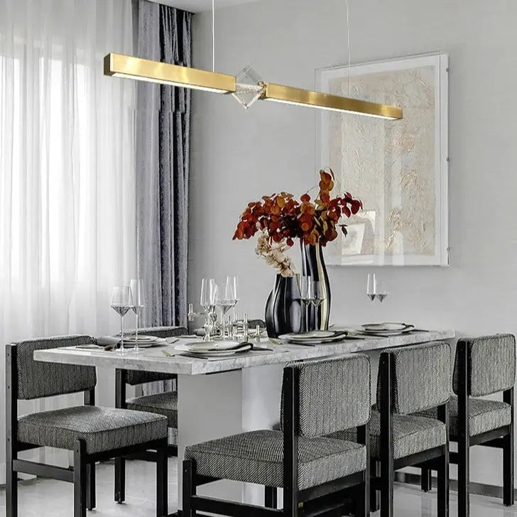 Minimalist Luxury Crystal DinnigvTable LED Island Pendant Lamp Ebbe SPINGAR.COM