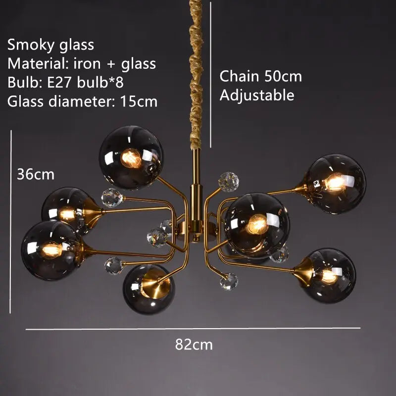 Luxury Glass Ball LED Pendant Lamp Frederik SPINGAR.COM