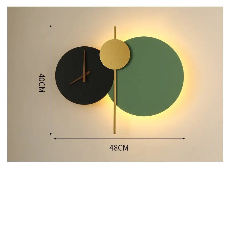 LED Clock Wall Lamp Valda (real clock) SPINGAR.COM