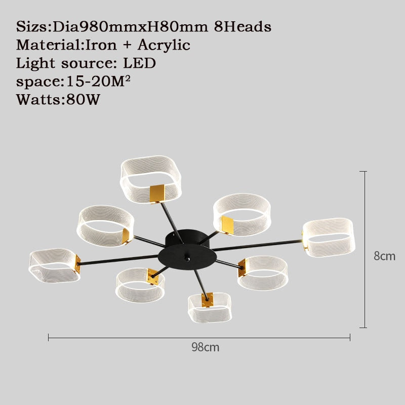 Modern Dimmable LED Ceiling Lamp Kaia SPINGAR.COM