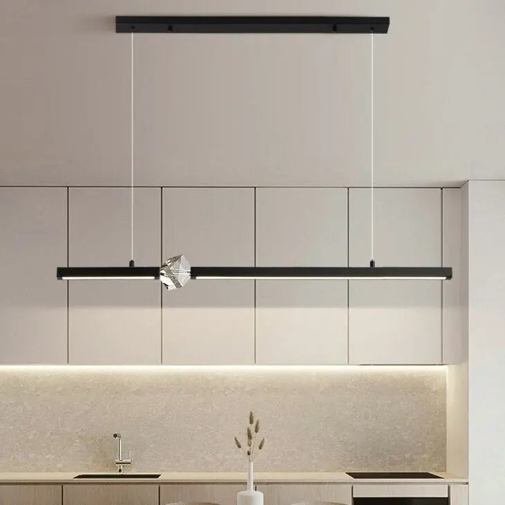 Minimalist Luxury Crystal DinnigvTable LED Island Pendant Lamp Ebbe SPINGAR.COM