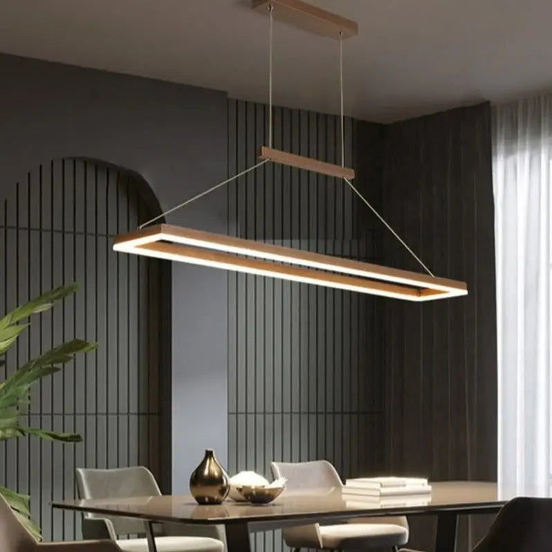 Modern Island Shaped Dining Table LED Island Pendant Lamp Vendela SPINGAR.COM