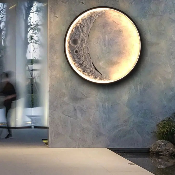 LED Indoor/Outdoor Wall Moon Lamp SPINGAR.COM