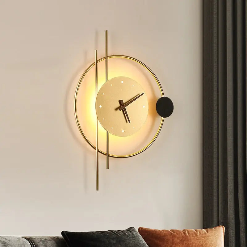 LED Clock Wall Lamp Valda (real clock) SPINGAR.COM