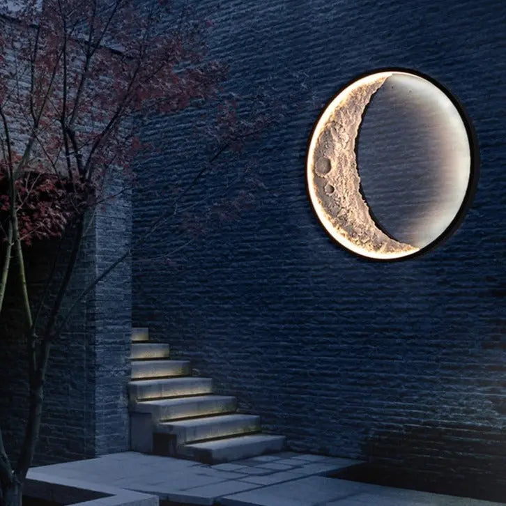 LED Indoor/Outdoor Wall Moon Lamp SPINGAR.COM