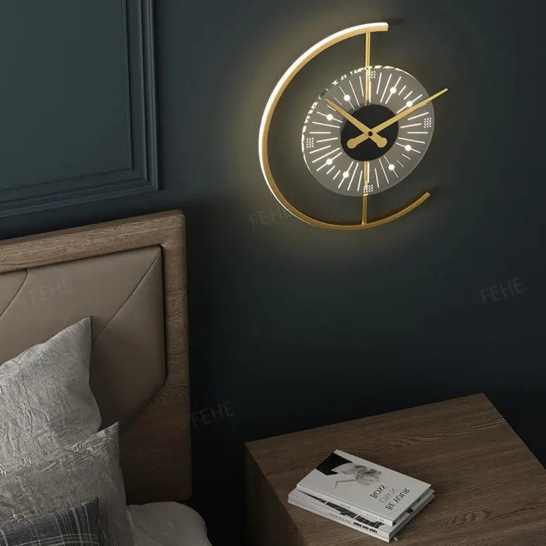 LED Clock Wall Lamp Valda (real clock) SPINGAR.COM