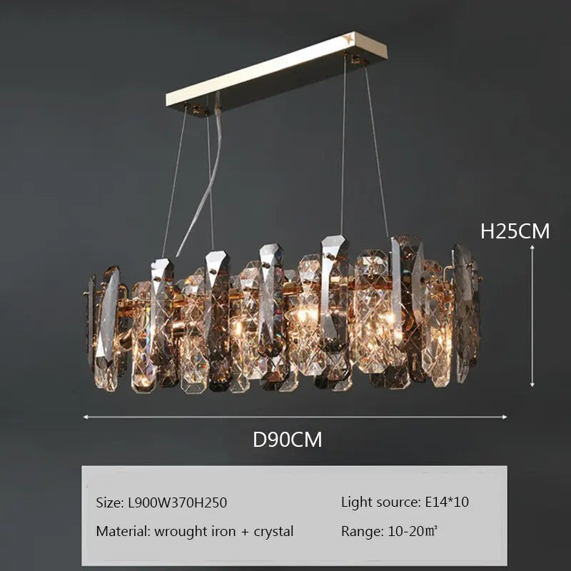 Smoke Grey Crystal Chandelier Timothy™ SPINGAR.COM