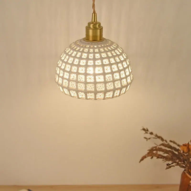 Modern LED pendant lamp in ceramic style Agda SPINGAR.COM