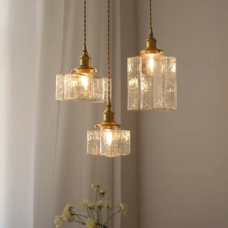 Retro Glass LED/Halogen Pendant Lamp Oline SPINGAR.COM