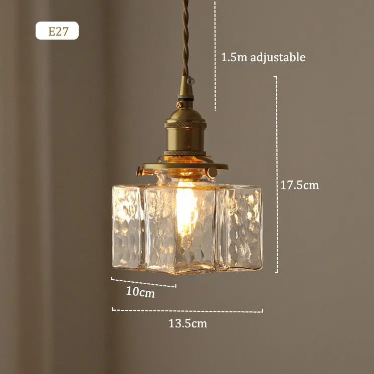 Retro Glass LED/Halogen Pendant Lamp Oline SPINGAR.COM