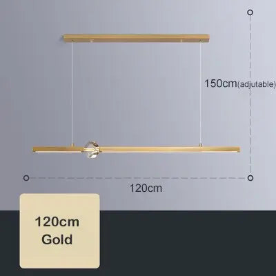 Minimalist Luxury Crystal DinnigvTable LED Island Pendant Lamp Ebbe SPINGAR.COM