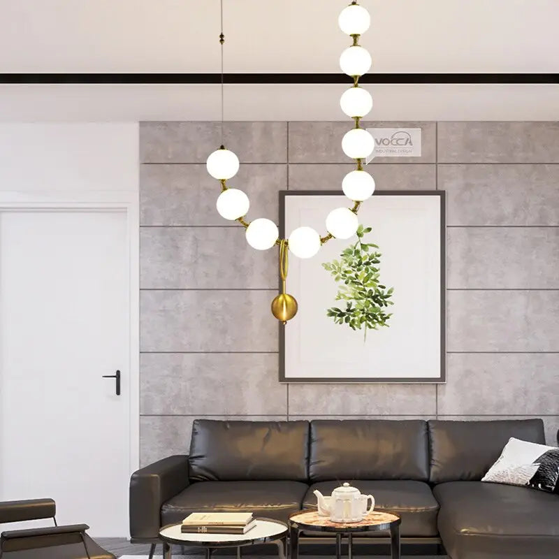 Postmodern Chain-shaped Scandinavian Kitchen Island/ bar LED Lamp Hermann SPINGAR.COM