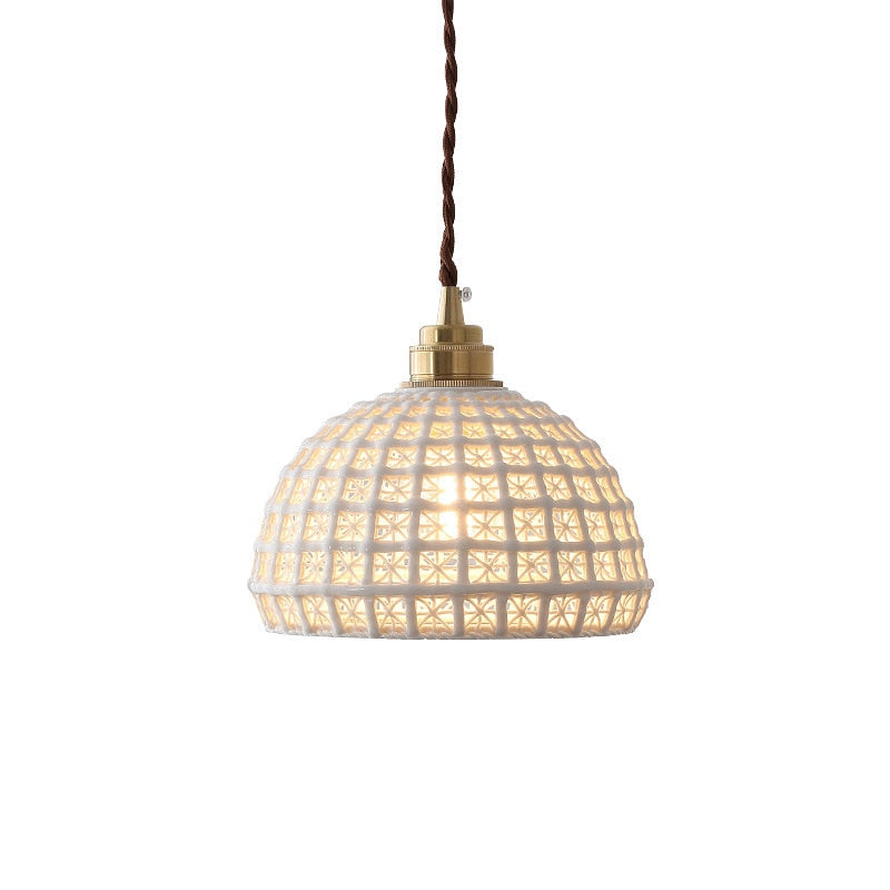 Modern LED pendant lamp in ceramic style Agda SPINGAR.COM