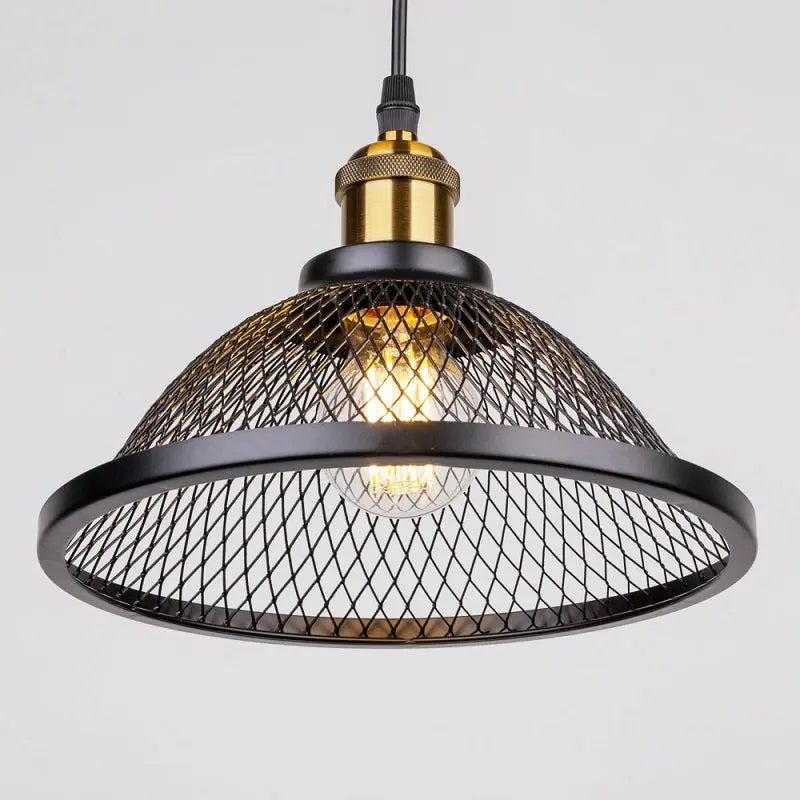 Vintage Retro Iron Net Cage LED Pendant Lamp Lilja SPINGAR.COM