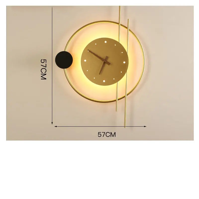 LED Clock Wall Lamp Valda (real clock) SPINGAR.COM