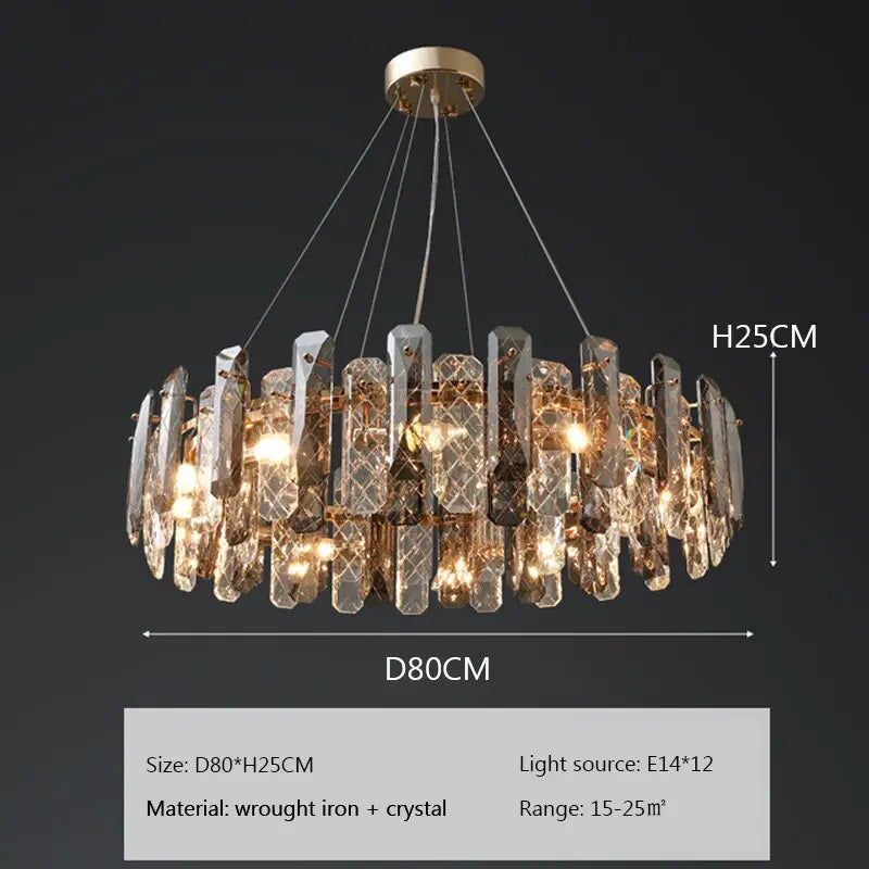 Smoke Grey Crystal Chandelier Timothy™ SPINGAR.COM