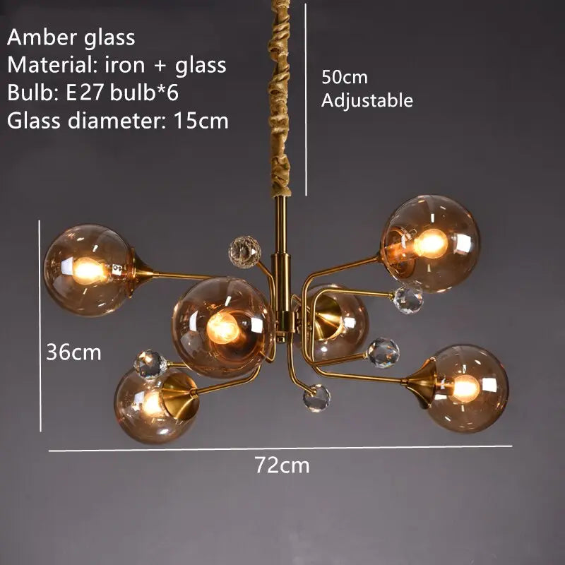 Luxury Glass Ball LED Pendant Lamp Frederik SPINGAR.COM