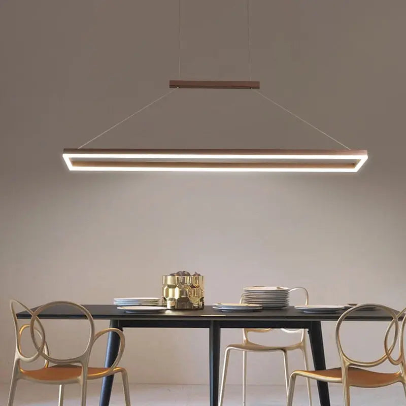 Modern Island Shaped Dining Table LED Island Pendant Lamp Vendela SPINGAR.COM