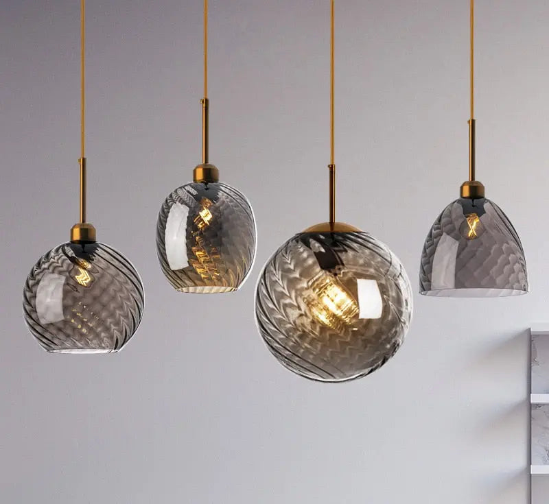 Modern Deco Glass LED Pendant Lamp Dahlia SPINGAR.COM