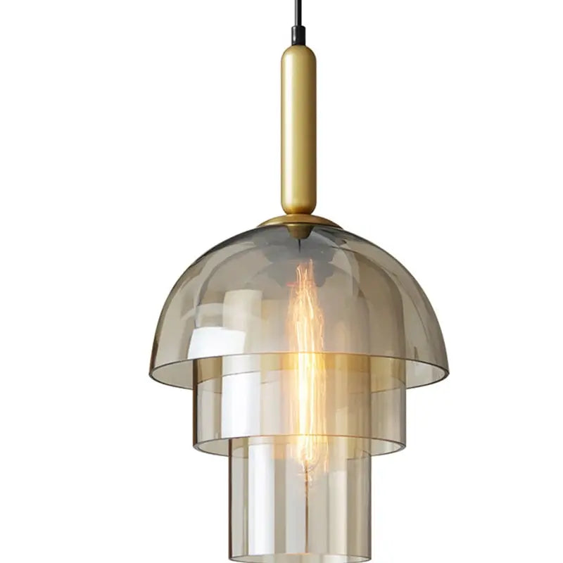 Industrial Style Champagne Glass LED Pendant Lamp Zafira SPINGAR.COM