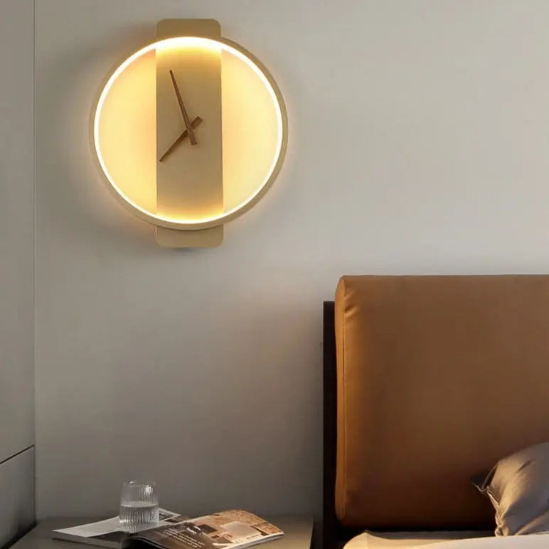 LED Clock Wall Lamp Valda (real clock) SPINGAR.COM