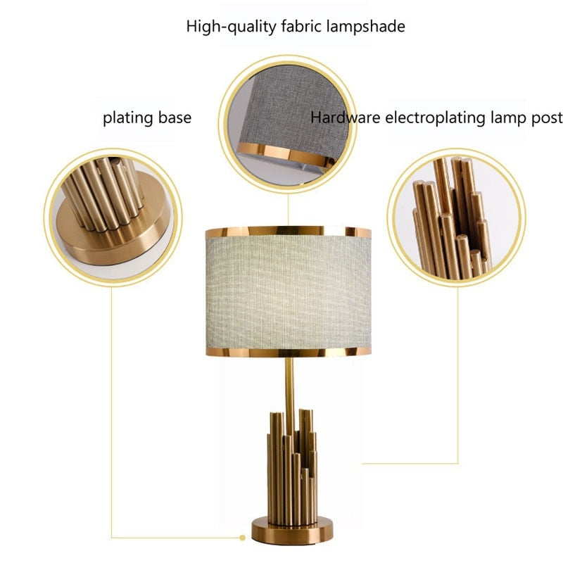 Postmodern Luxury Decorative Design Touch Button Table Lamp Kennedy SPINGAR.COM