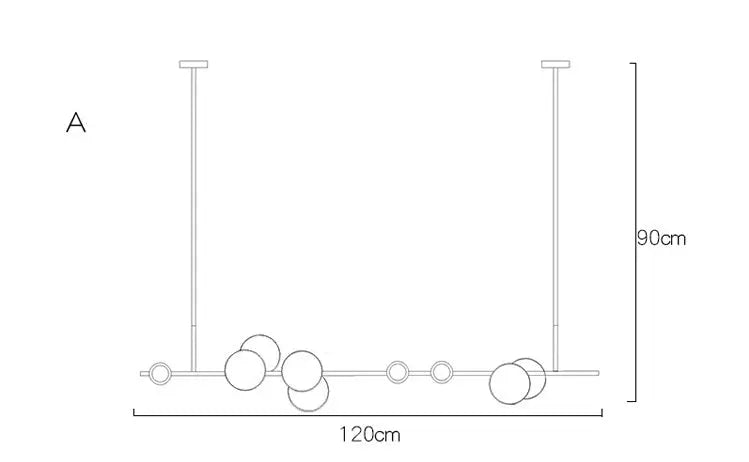 Nordic art Luxury LED Island Pendant lamp Esma SPINGAR.COM