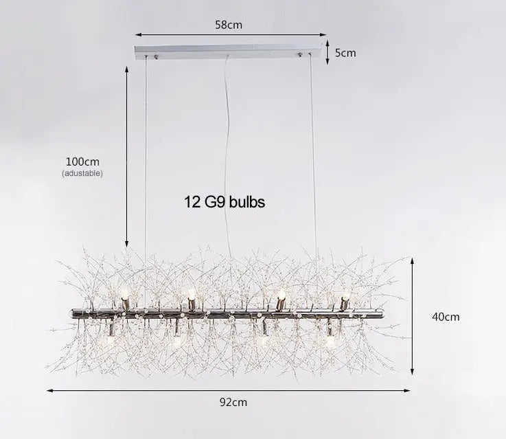 Modern Nordic Crystal LED Pendant Lamp Zarina SPINGAR.COM