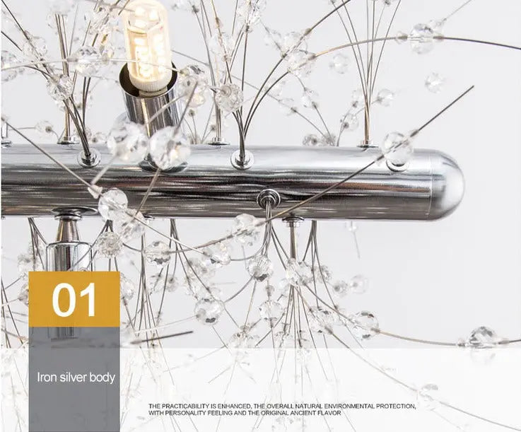 Modern Nordic Crystal LED Pendant Lamp Zarina SPINGAR.COM