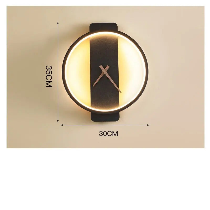 LED Clock Wall Lamp Valda (real clock) SPINGAR.COM