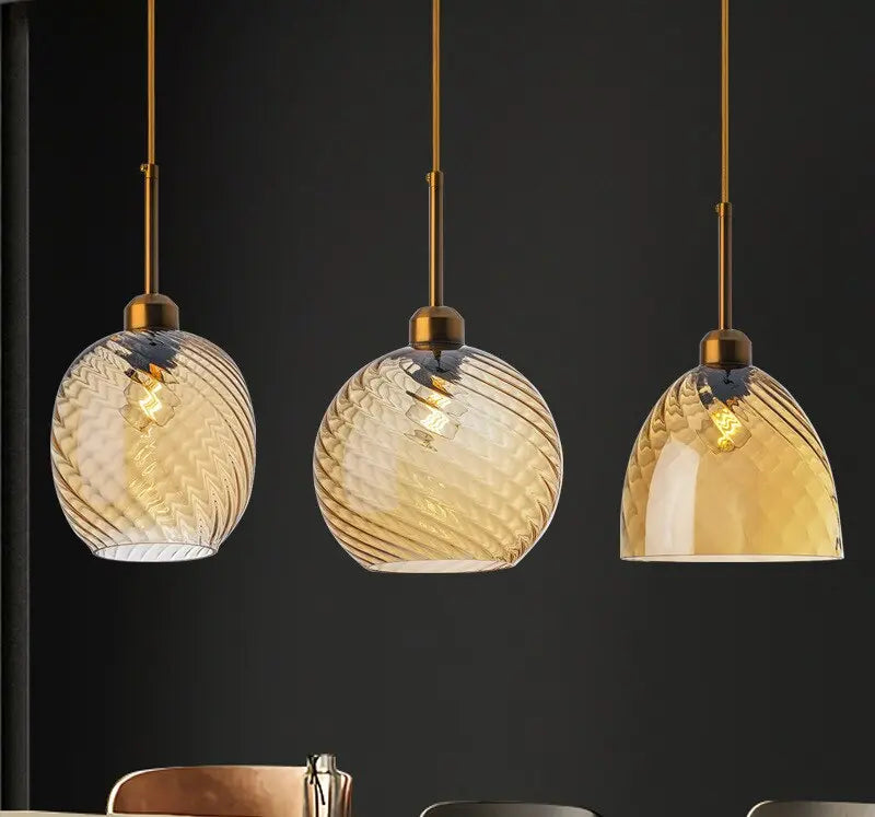 Modern Deco Glass LED Pendant Lamp Dahlia SPINGAR.COM