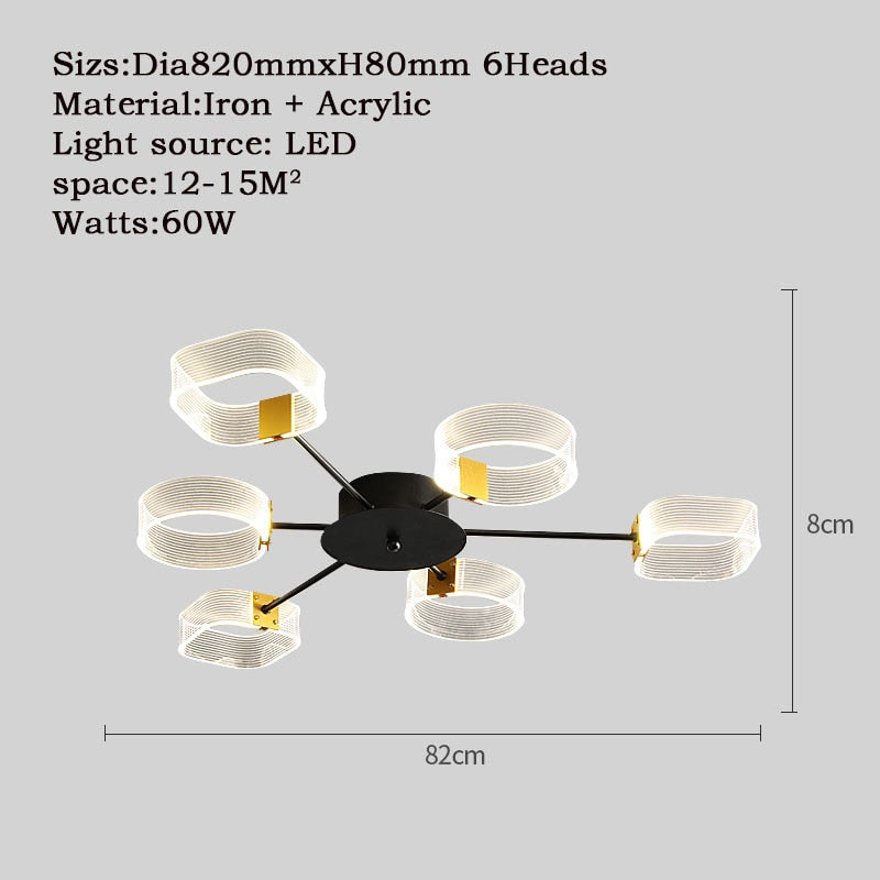 Modern Dimmable LED Ceiling Lamp Kaia SPINGAR.COM