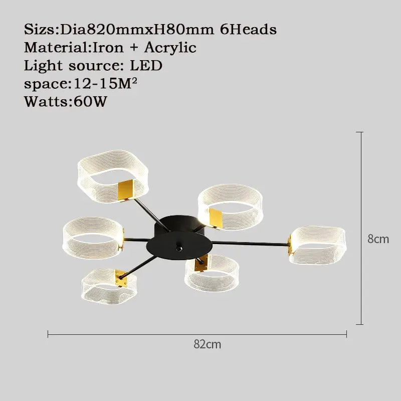Modern Dimmable LED Ceiling Lamp Kaia SPINGAR.COM