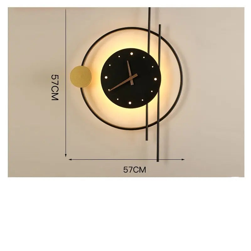 LED Clock Wall Lamp Valda (real clock) SPINGAR.COM