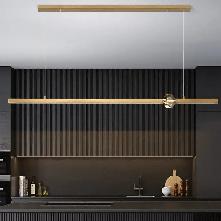 Minimalist Luxury Crystal DinnigvTable LED Island Pendant Lamp Ebbe SPINGAR.COM