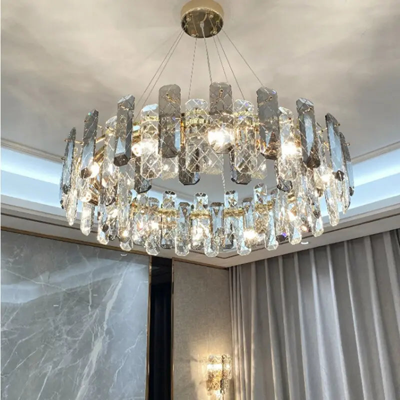 Smoke Grey Crystal Chandelier Timothy™ SPINGAR.COM